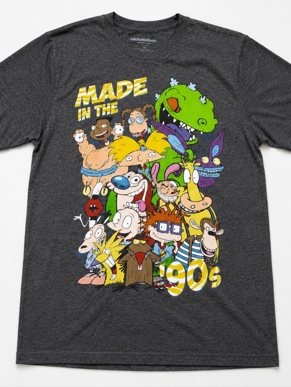 Nickelodeon 'Made in the 90s' Cartoon Character Tee - Gray